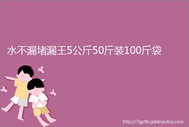 水不漏堵漏王5公斤50斤装100斤袋