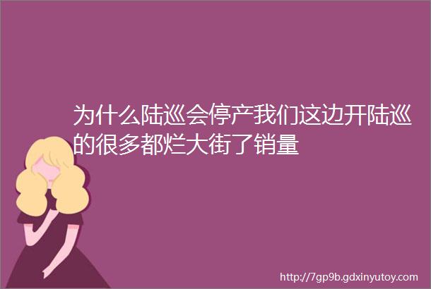 为什么陆巡会停产我们这边开陆巡的很多都烂大街了销量