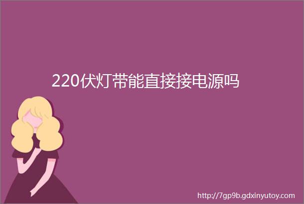 220伏灯带能直接接电源吗