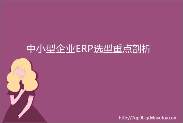 中小型企业ERP选型重点剖析
