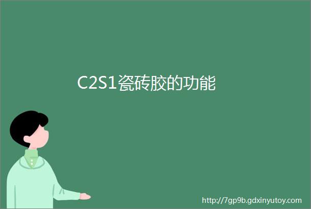 C2S1瓷砖胶的功能