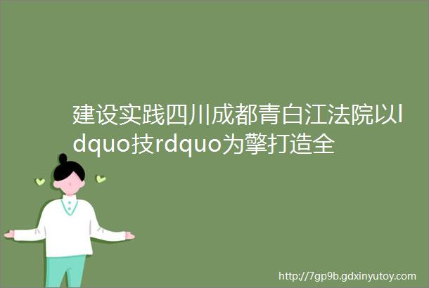 建设实践四川成都青白江法院以ldquo技rdquo为擎打造全链条网络办案体系